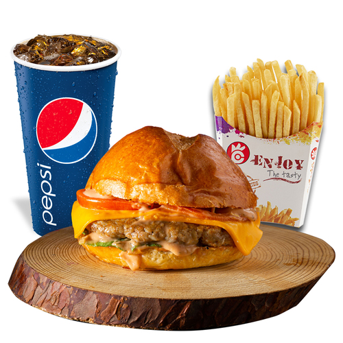 Tasty Chicken Burger Meal